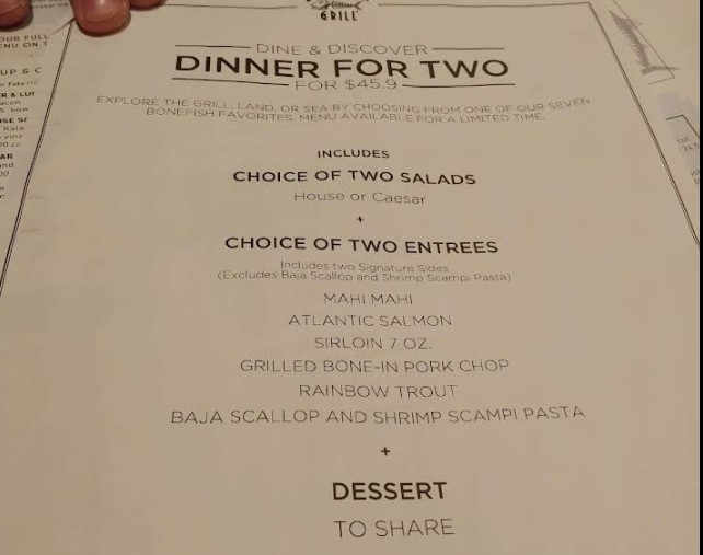 Bonefish Grill Restaurant Menu | Fresh Seafood, Steaks & Cocktails